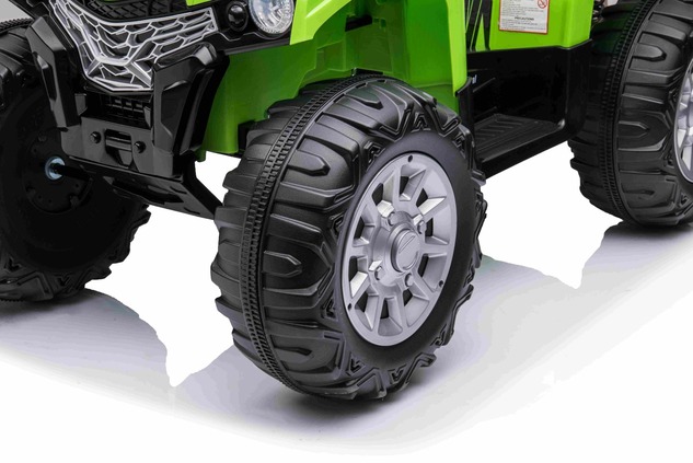 Electric QUAD SUPERPOWER 12V, green, Plastic wheels with rubber band, 2 x 45W Motor, plastic seat, s
