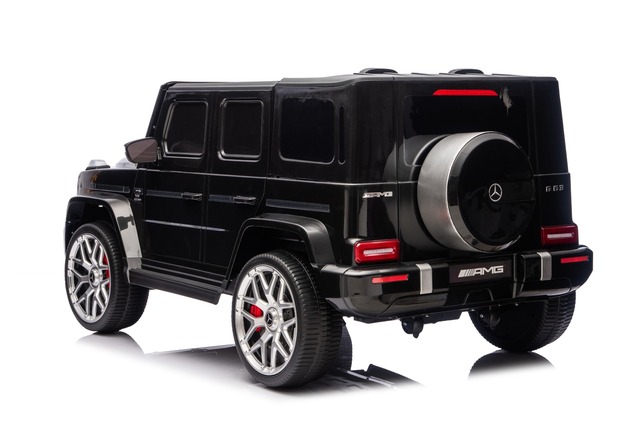 Electric Ride-on car Mercedes-Benz G63 AMG 4x4 Two-seater 24V, black, MP3 Player with USB/AUX and Bl