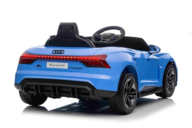 Electric Ride-on car Audi RS E-tron GT 12V, blue, wide single seat, 2.4 GHz remote control, USB / AU