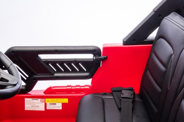 Electric Ride-on car Toyota FJ Cruiser XXL with 4x4 drive, licensed (Two-seater), red, Portable lith