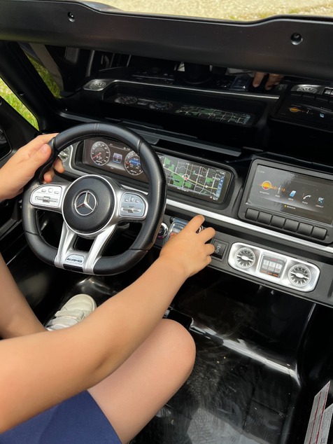 Electric Ride-on car Mercedes-Benz G63 AMG 4x4² Two-seater 12V, red, MP3 Player with USB/AUX input,