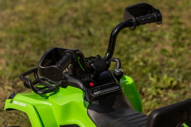 Electric QUAD SUPERPOWER 12V, green, Plastic wheels with rubber band, 2 x 45W Motor, plastic seat, s