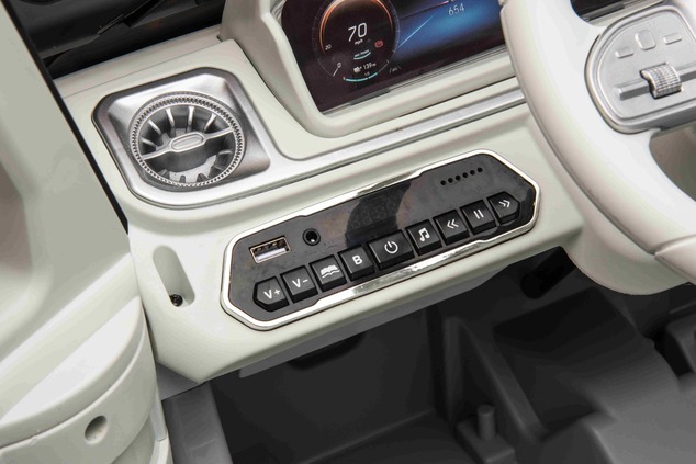 Electric Ride-on car Mercedes-Benz EQG 12V, grey, LED underlighted body parts, Functional front and 