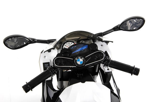 Electric Ride on Motorcycle BMW S 1000 RR, Battery Powered Car, Licensed, EVA Soft Wheels, Metal Fra