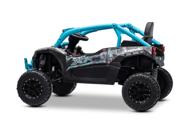 Electric Ride-on car Kawasaki TERYX KRX 1000 12V, blue, single seat, rear axle suspension, 2.4 Ghz r
