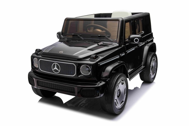 Electric Ride-on car Mercedes-Benz EQG 12V, black, LED underlighted body parts, Functional front and