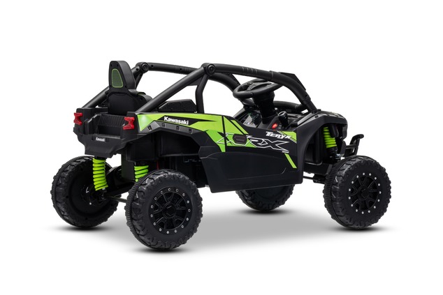Electric Ride-on car Kawasaki TERYX KRX 1000 12V, black, single seat, rear axle suspension, 2.4 Ghz 