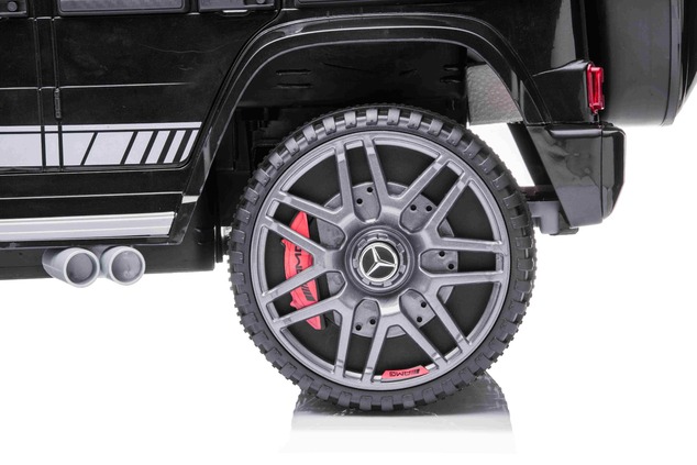 Electric ride-on car Mercedes G with high doors, black, Single seater, 12V battery, 2.4 GHz Remote c
