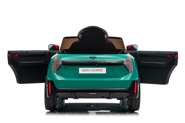 Electric Ride-on car Mini Cooper 12V, green, MP3 Player with USB and Bluetooth connection, 2.4 GHz r