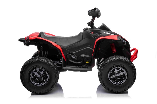 Can-am Renegade electric Ride-on quad, red, single seater, front and rear suspension, LED lights, Li
