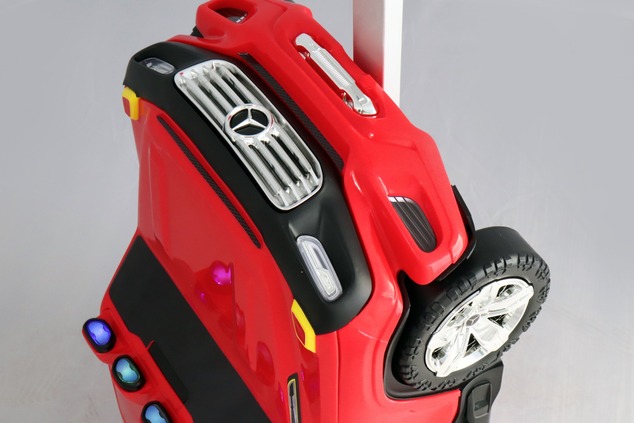 Kids Pull Along Licensed Mercedes-Benz  Ener-G-Force Luggage- Red Small Travel Bag