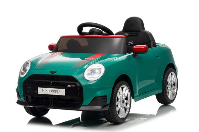 Electric Ride-on car Mini Cooper 12V, green, MP3 Player with USB and Bluetooth connection, 2.4 GHz r