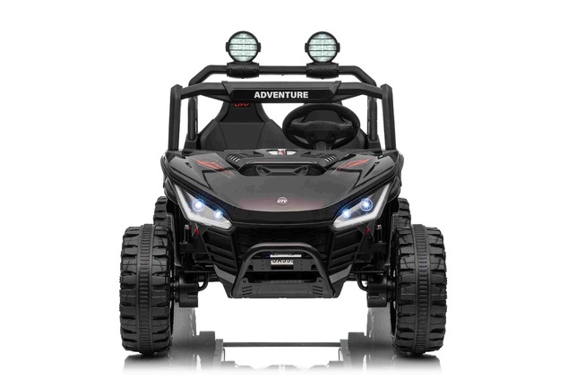 Electric Ride-on car T-REX Ride 4x4 Two-seater 24V, black, MP3 Player with USB/AUX input, 4x4 drive,
