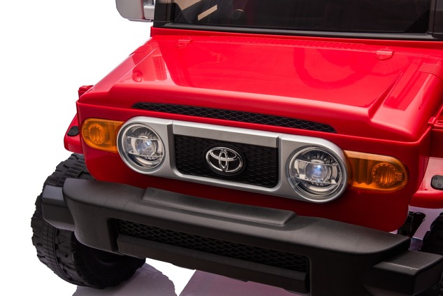 Electric Ride-on car Toyota FJ Cruiser XXL with 4x4 drive, licensed (Two-seater), red, Portable lith