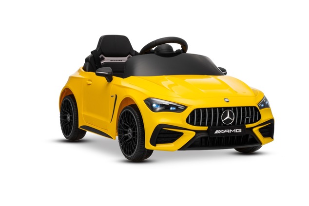 Electric Ride-on car Mercedes CLE 12V with rear-wheel drive, yellow, Single seater, Lithium battery,