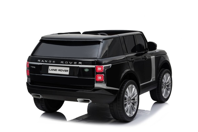 Electric Ride-On Range Rover, Black, Double Leather Seat, LCD Display with USB Input, 4x4 Drive, 2x