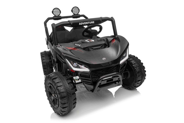 Electric Ride-on car T-REX Ride 4x4 Two-seater 24V, black, MP3 Player with USB/AUX input, 4x4 drive,