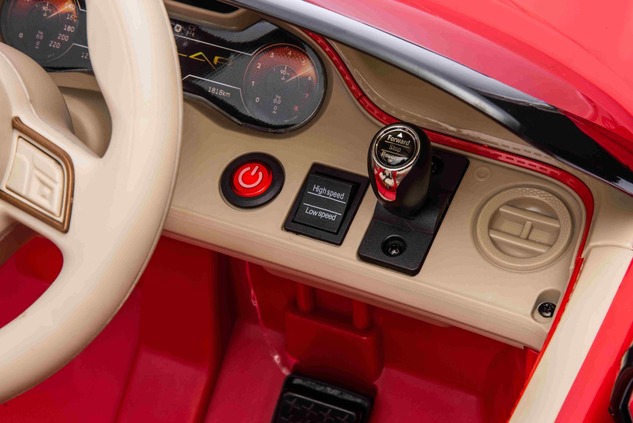 Electric Ride-on car Bentley Bacalar 12V, red, Doors opening upwards, 2.4 GHz remote control, LED li
