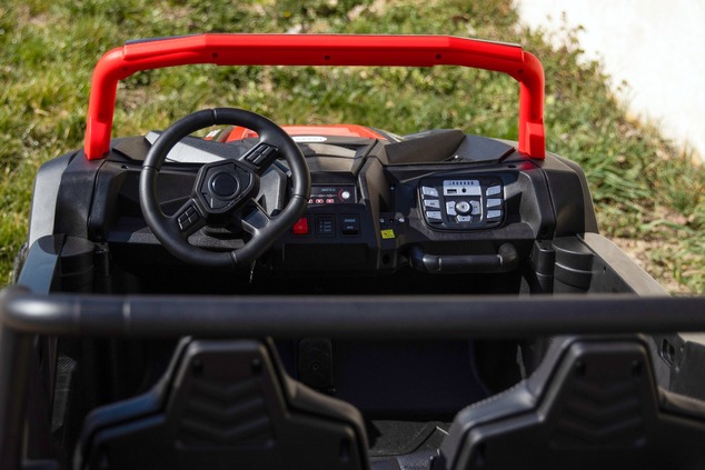 Electric Ride-on car UTV XXL 24V, white, two-seater, Engine with differential, Inflatable rubber whe