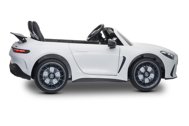 Electric Ride-on car Mercedes GT63 AMG 24V with 4x4 drive, white, Two-seater, Adjustable driver's se