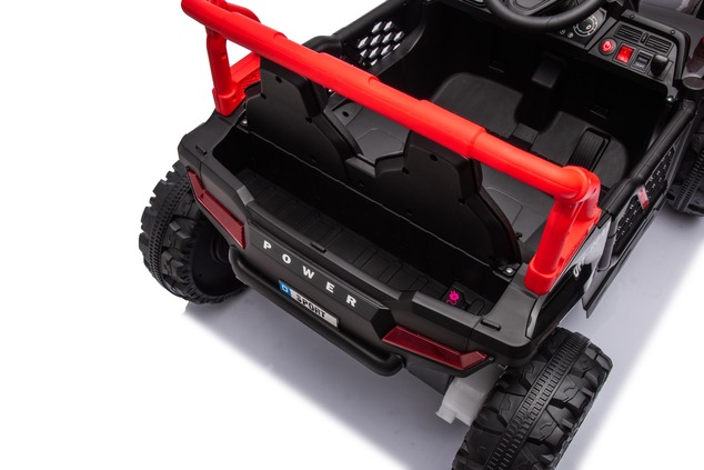 Electric ride-on car UTV Small 12V, black, Rear wheel drive, 12V battery, Plastic wheels, Wide doubl
