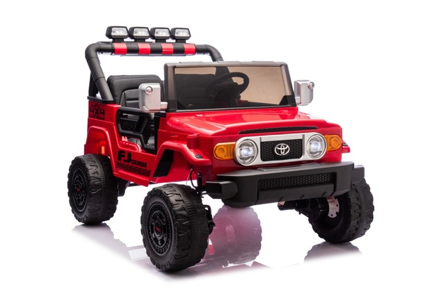 Electric Ride-on car Toyota FJ Cruiser XXL with 4x4 drive, licensed (Two-seater), red, Portable lith