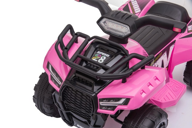 Electric QUAD MINI 6V, Pink, MP3 player with USB / AUX input, 1 X 25W Engine, 6V / 4Ah battery, func