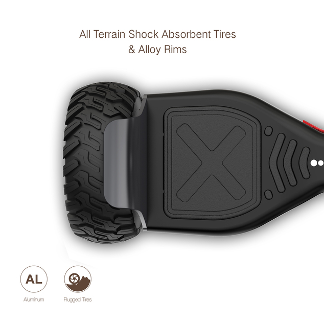 Hooboard - Premier hoverboard tout-terrain intelligent, gyropode, certifié UL, batterie LG