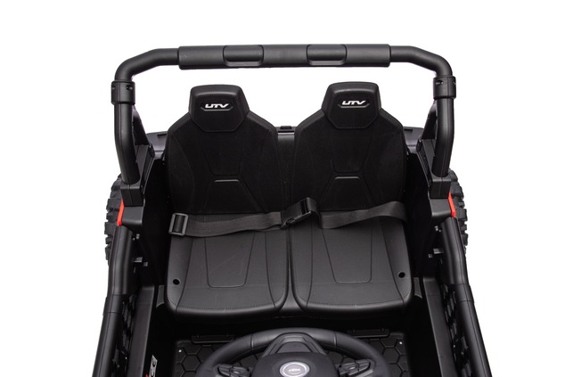 Electric ride-on car UTV Small 12V, red, Rear wheel drive, 12V battery, Plastic wheels, Wide double 