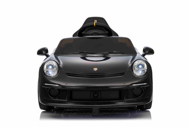 Electric Ride-on car RUF GT 12V, black, Opening doors, 2.4 GHz remote control, LED lights front and 