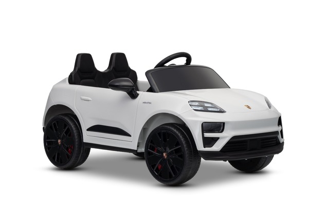 Electric Ride-on car Porsche Macan 12V Licensed with rear-wheel drive (Single seat), white, Lithium 