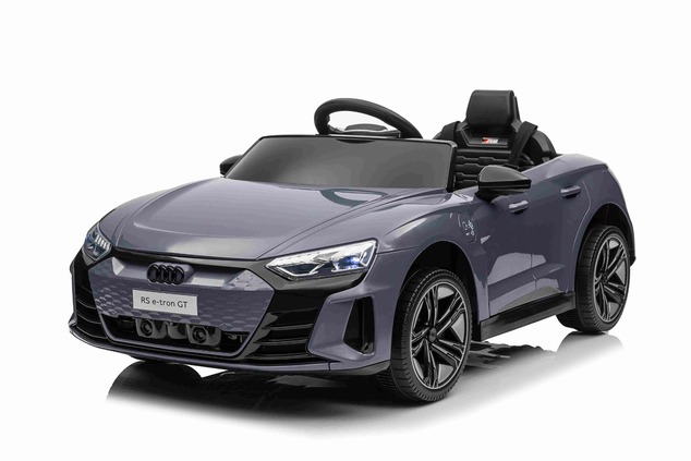 Electric Ride-on car Audi RS E-tron GT 12V, grey, wide single seat, 2.4 GHz remote control, USB / AU