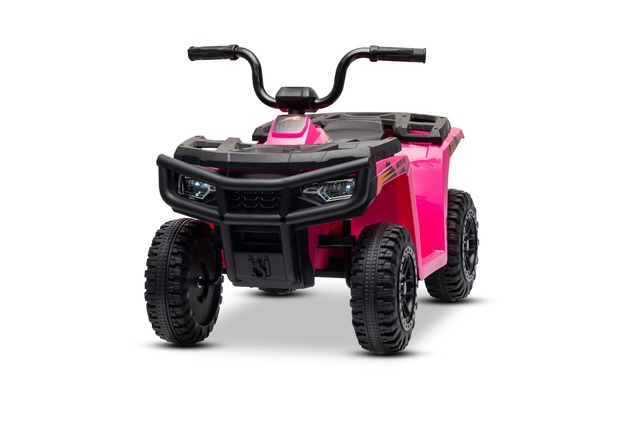 Licensed electric Ride-on quad Arctic Cat 12V with rear wheel drive, pink, LED lights, Lithium batte