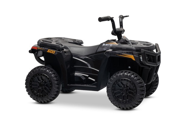 Licensed electric Ride-on quad Arctic Cat 12V with rear wheel drive, black, LED lights, Lithium batt