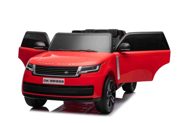 Electric Ride-on car Range Rover Model 2023, Two Seater, Red, Leatherette Seats, Radio with USB Inpu