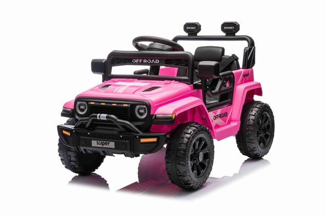 Electric car for children OFFROAD NEW with rear-wheel drive, pink, Lithium battery, High chassis, Wi