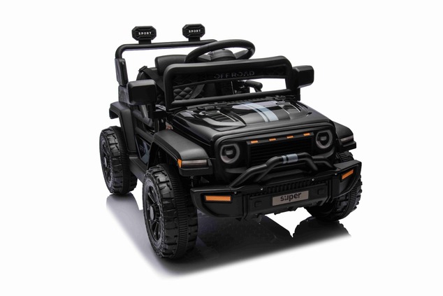 Electric car for children OFFROAD NEW with rear-wheel drive, black, Lithium battery, High chassis, W