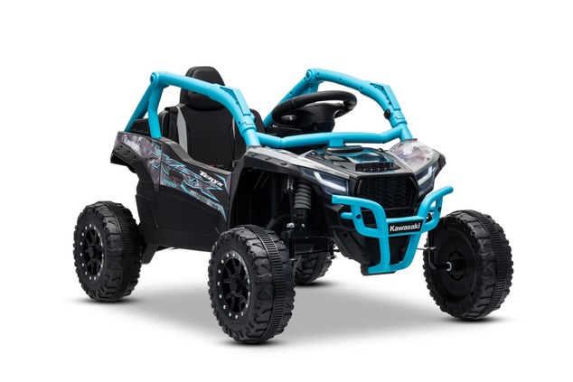 Electric Ride-on car Kawasaki TERYX KRX 1000 12V, blue, single seat, rear axle suspension, 2.4 Ghz r