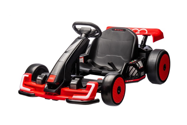 Licensed ride-on Drift Kart AUDI 24V, red, LED lights, 2 x 150W Motor, Drift mode with a speed of 12