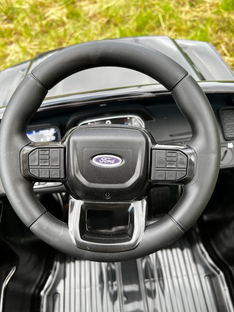 Electric Ride-on car FORD 707 12V, black, Leather seat, 2.4 GHz remote control, Bluetooth / USB Inpu
