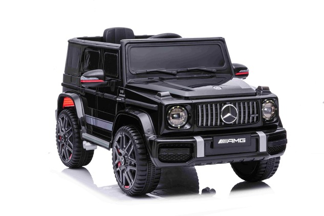 Electric ride-on car Mercedes G with high doors, black, Single seater, 12V battery, 2.4 GHz Remote c