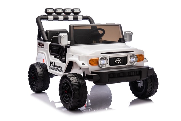 Electric Ride-on car Toyota FJ Cruiser XXL with 4x4 drive, licensed (Two-seater), white, Portable li