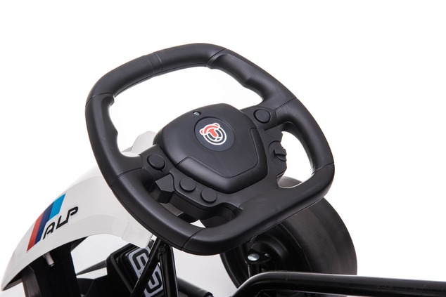 Drift Kart DRIFT-CAR 24V, White, Smooth Drift wheels, 2 x 350W Motor, Drift mode at 13 Km / h, 24V B
