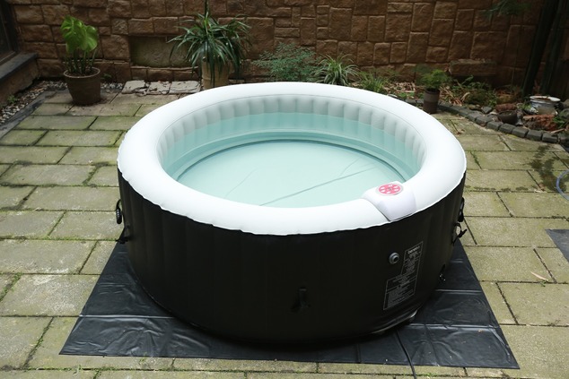 BeneoSpa spa gonfiabile portatile con bolle, jacuzzi, marrone e bianco