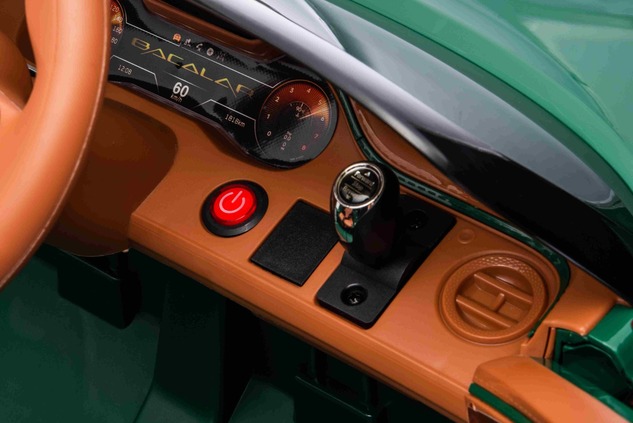 Electric Ride-on car Bentley Bacalar 12V, green, Doors opening upwards, 2.4 GHz remote control, LED 
