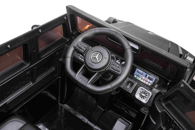 Electric ride-on car Mercedes G with high doors, black, Single seater, 12V battery, 2.4 GHz Remote c