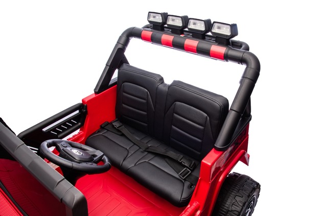 Electric Ride-on car Toyota FJ Cruiser XXL with 4x4 drive, licensed (Two-seater), red, Portable lith