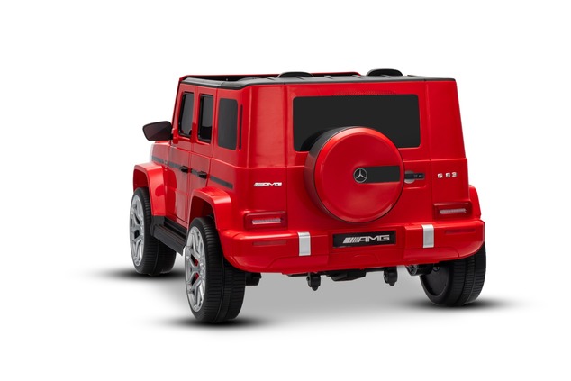 Electric Ride-on car Mercedes-Benz G63 AMG 4x4 Two-seater 24V, red, MP3 Player with USB/AUX and Blue