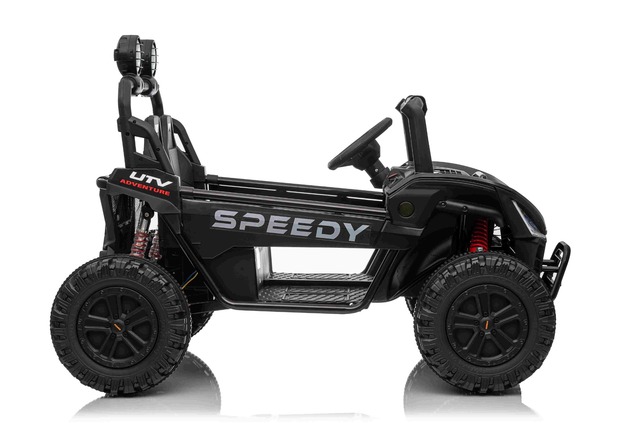Electric Ride-on car T-REX Ride 4x4 Two-seater 24V, black, MP3 Player with USB/AUX input, 4x4 drive,
