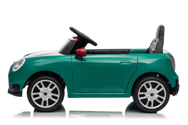 Electric Ride-on car Mini Cooper 12V, green, MP3 Player with USB and Bluetooth connection, 2.4 GHz r